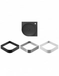 Praustuvas Yard 45 C su skyle maišytuvui, Antracitas, RAVAK