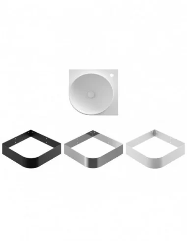 Praustuvas Yard 45 C su skyle maišytuvui, Baltas matinis, RAVAK