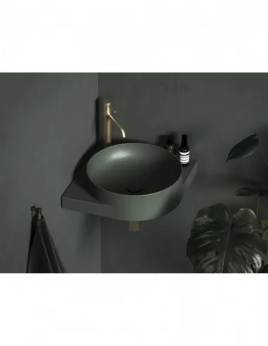Praustuvas Yard 45 C su skyle maišytuvui, Grey green, RAVAK