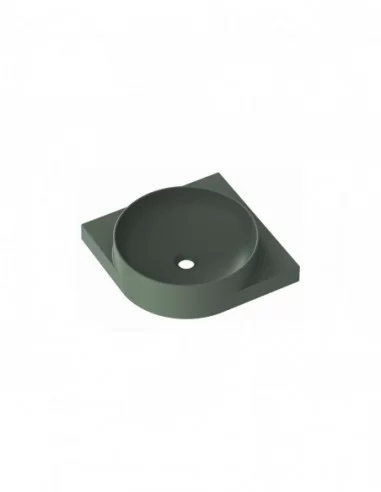 Praustuvas Yard 45 C su skyle maišytuvui, Grey green, RAVAK