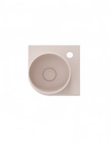 Mini praustuvas Yard 28 C, su skyle maišytuvui, Alabaster pink, RAVAK