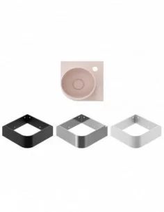 Mini praustuvas Yard 28 C, su skyle maišytuvui, Alabaster pink, RAVAK