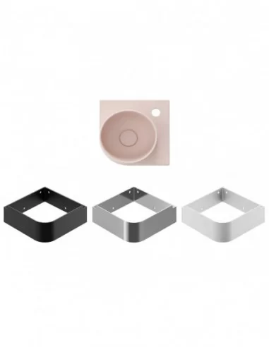 Mini praustuvas Yard 28 C, su skyle maišytuvui, Alabaster pink, RAVAK