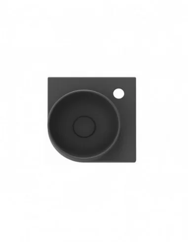 Mini praustuvas Yard 28 C, su skyle maišytuvui, Antracitas, RAVAK