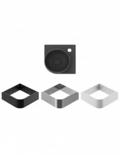 Mini praustuvas Yard 28 C, su skyle maišytuvui, Antracitas, RAVAK