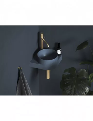 Mini praustuvas Yard 28 C, su skyle maišytuvui, Deepsea blue, RAVAK