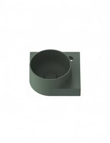 Mini praustuvas Yard 28 C, su skyle maišytuvui, Grey green, RAVAK