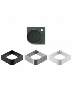 Mini praustuvas Yard 28 C, su skyle maišytuvui, Grey green, RAVAK