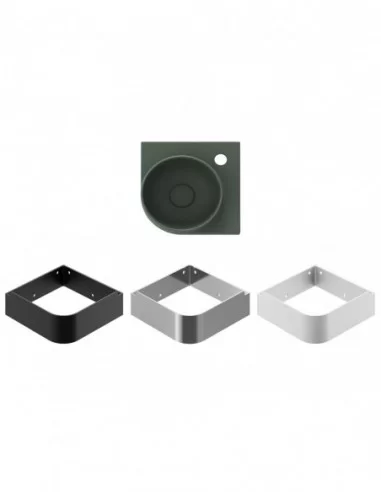 Mini praustuvas Yard 28 C, su skyle maišytuvui, Grey green, RAVAK