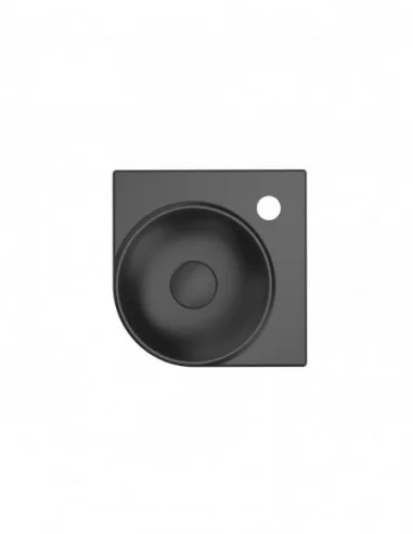 Mini praustuvas Yard 28 C, su skyle maišytuvui, Juodas matinis, RAVAK