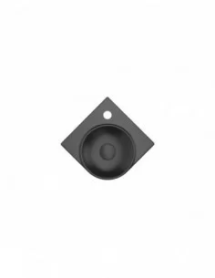 Mini praustuvas Yard 28 C, su skyle maišytuvui, Juodas matinis, RAVAK