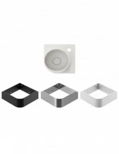 Mini praustuvas Yard 28 C, su skyle maišytuvui, Smoke grey, RAVAK