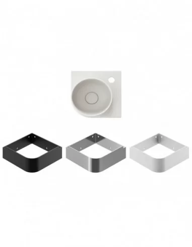 Mini praustuvas Yard 28 C, su skyle maišytuvui, Smoke grey, RAVAK