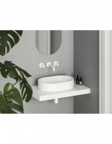 Praustuvas Ceramic Slim O, Baltas matinis, RAVAK