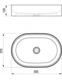 Praustuvas Ceramic Slim O, Baltas matinis, RAVAK
