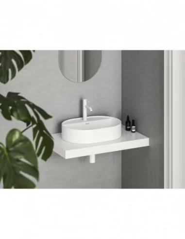 Praustuvas Ceramic Slim Shelf O, Baltas matinis, RAVAK