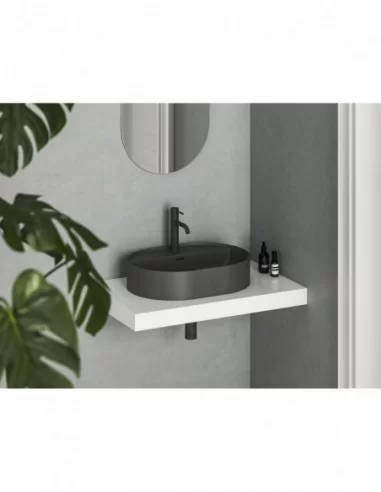 Praustuvas Ceramic Slim Shelf O, Antracitas, RAVAK
