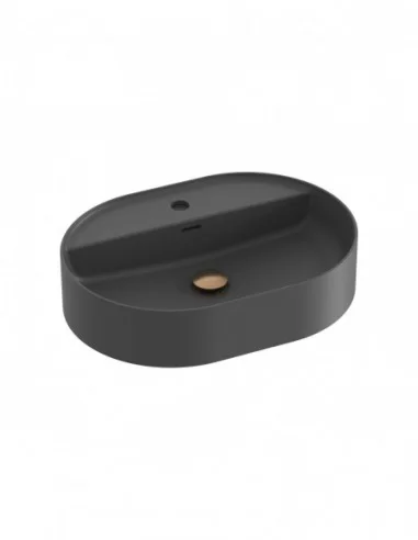 Praustuvas Ceramic Slim Shelf O, Antracitas, RAVAK