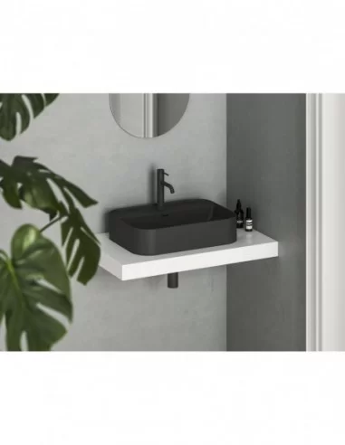 Praustuvas Slim Shelf R, Juodas matinis, RAVAK