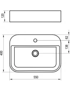 Praustuvas Slim Shelf R, Antracitas, RAVAK
