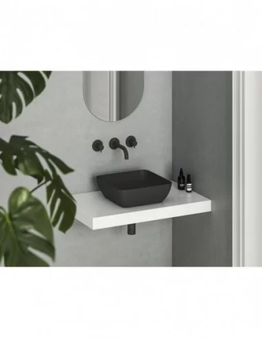 Praustuvas Uni 38 S Slim, Juodas matinis, RAVAK