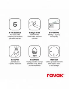 Praustuvo maišytuvas Espirit BeCool ES 012.01, Šlifuoto rožinio aukso, RAVAK