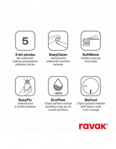 Praustuvo maišytuvas Espirit BeCool ES 012.01, Šlifuoto rožinio aukso, RAVAK