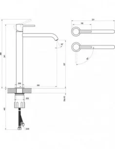 Maišytuvas Espirit ES 015.01 su BeCool funkcija, Šlifuoto aukso, RAVAK