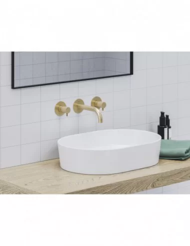 Paslėpto montavimo Espirit praustuvo maišytuvas su korpusu ES 019.00, Šlifuoto aukso, RAVAK