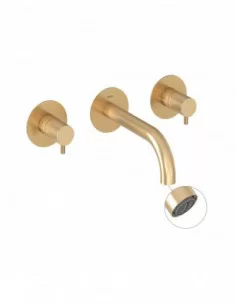 Paslėpto montavimo Espirit praustuvo maišytuvas su korpusu ES 019.00, Šlifuoto aukso, RAVAK