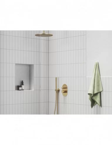 Paslėpto montavimo Espirit maišytuvas su automatiniu jungikliu, Šlifuoto aukso, RAVAK