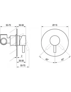Potinkinis Espirit maišytuvas be jungiklio ES 062.00, Šlifuoto aukso, RAVAK