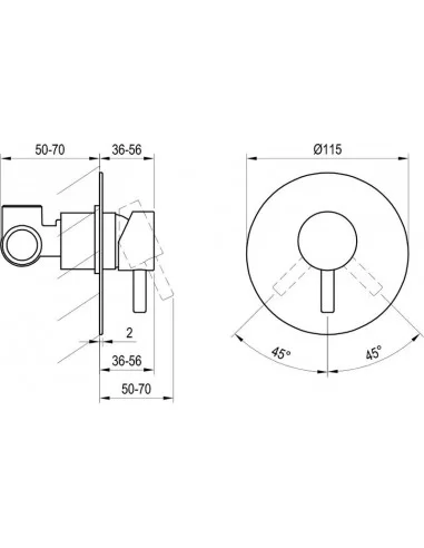 Potinkinis Espirit maišytuvas be jungiklio ES 062.00, Šlifuoto aukso, RAVAK
