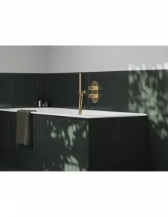 Espirit termostatinis potinkinis maišytuvas su jungikliu, skirtas montuoti su R-box ES 063.00, Šlifuoto aukso, RAVAK