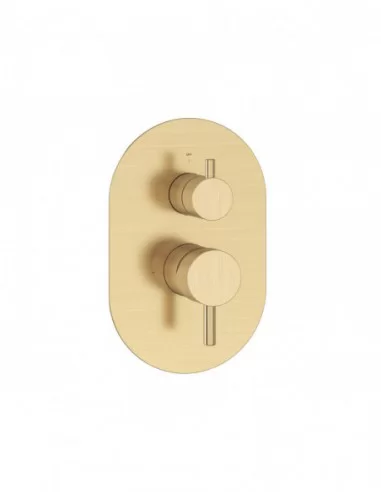 Paslėpto montavimo Espirit maišytuvas su jungikliu, skirta R-box ES 065.00, Šlifuoto aukso, RAVAK