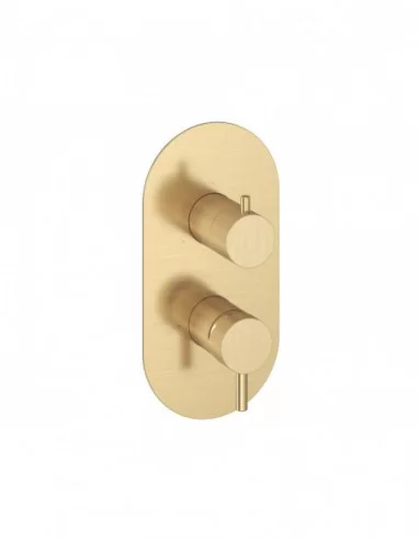 Potinkinis maišytuvas Espirit su jungikliu, skirtas montuoti su R-box ES 068.00, Šlifuoto aukso, RAVAK