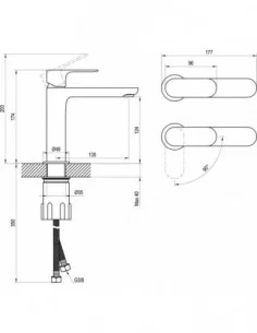 Praustuvo maišytuvas Eleganta BeCool EL 012.01, Blizgus chromas, RAVAK