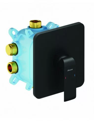 Potinkinis maišytuvas Flat be jungiklio, Juodas, RAVAK