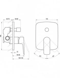 Potinkinis maišytuvas Classic skirtas R-box, Blizgus chromas, RAVAK