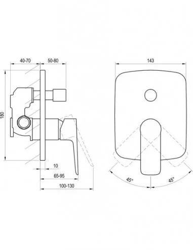 Potinkinis maišytuvas Classic skirtas R-box, Blizgus chromas, RAVAK
