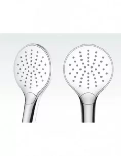 Dušo stovas Termo su Stop funkcija ir lentynėle, Blizgus chromas/juodas, RAVAK