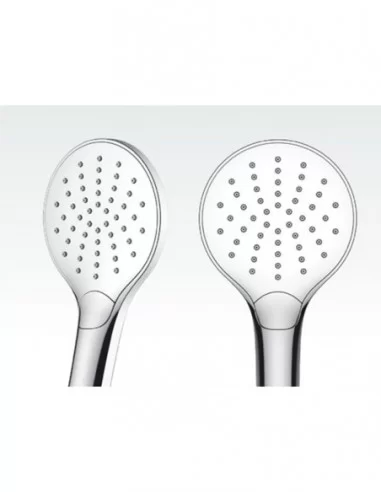 Dušo stovas Termo su Stop funkcija ir lentynėle, Blizgus chromas/juodas, RAVAK