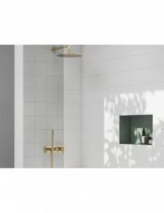 Apvali dušo galvutė Chrome 250 mm, Šlifuoto aukso, RAVAK