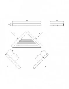 Lentynėlė Slim C, Balta/balta, RAVAK