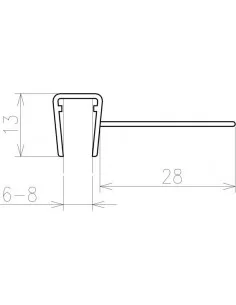 Matrix vertikali sandarinimo juosta, RAVAK