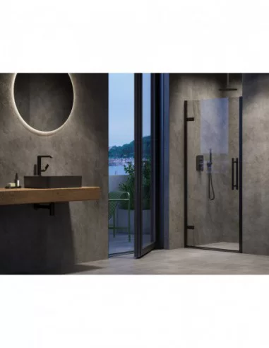 Dušo durys Cool! COSD1, Juoda, RAVAK