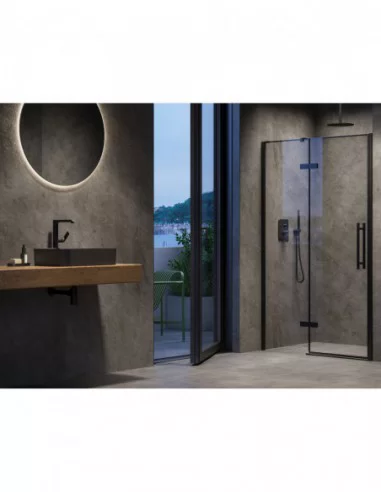 Dušo durys Cool! COSD2, Juoda, RAVAK