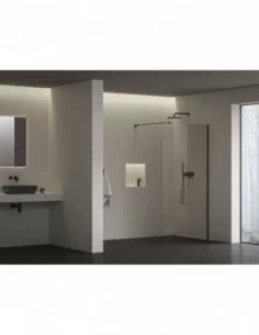 Dušo kabina Walk-In Air Wall, Juoda, RAVAK