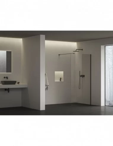 Dušo kabina Walk-In Air Wall, Juoda, RAVAK