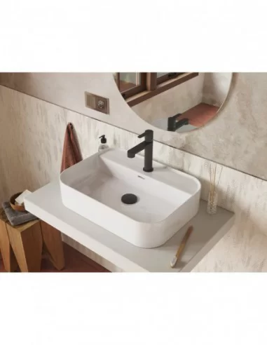 Fiksuota Flat praustuvo sifono galvutė, Juodas matinis, RAVAK